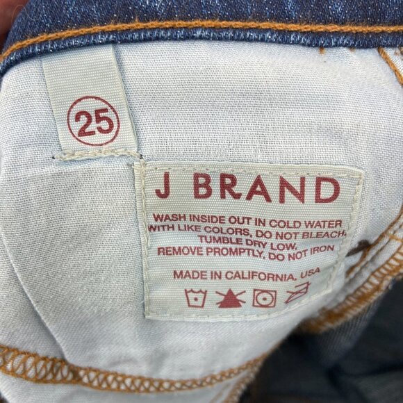 J Brand Pencil Leg Raw Hem Denim Blue Casual Jeans Size 25 - Picture 8 of 9